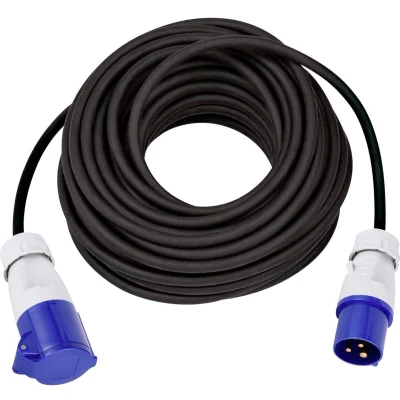 Afbeelding van maxCamp 162413 Stroom Verlengkabel 16 A Blauw, Zwart 15.00 m H07RN F 3G 1,5 mm²