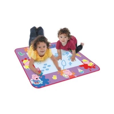 Afbeelding van AquaDoodle Peppa Pig Water Doodle Mat, officiële Tomy No Mess Colouring and Drawing Game, geschikt voor peuters en kinderen jongens meisjes 18 maanden, 2, 3, 4+ jaar oud