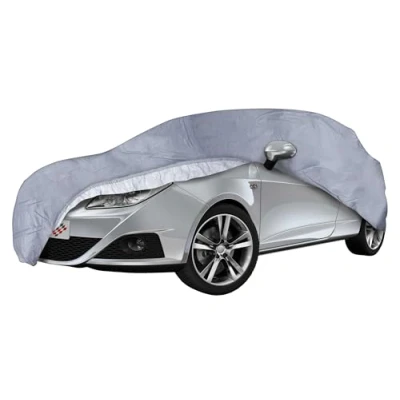 Afbeelding van Autobeschermhoes afdekhoes All Weather Premium maat 2 grijs
