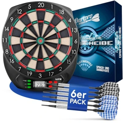 Afbeelding van DartPro HET ORIGINEEL Elektronisch Dartbord met 6 Darts [draadloos te gebruiken] Innovatieve dartmachine 65 varianten voor 1 tot 8 spelers a