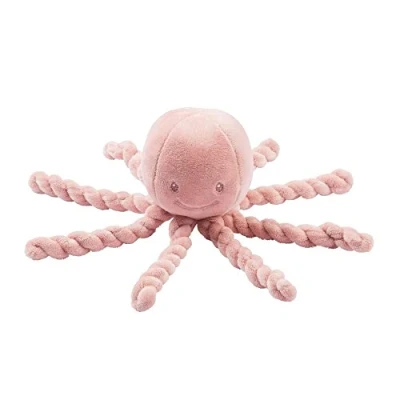 Image de Nattou Doudou Poulpe, Pour Nouveaux Nés et Bébés Prématurés, 23 cm, Lapidou, Vieux Rose