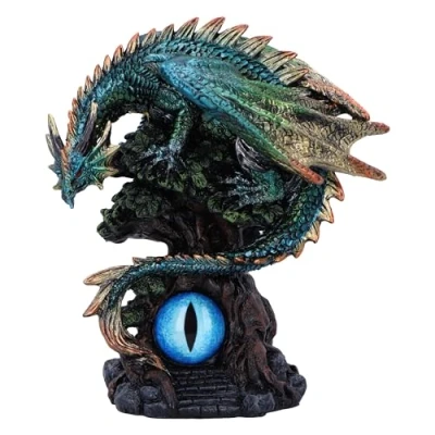 Afbeelding van Nemesis Now Forest Seer Groene Drakenoog 16cm Beeld/figuur Draak Multicolours