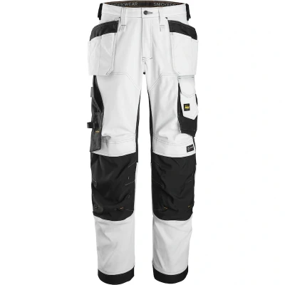 Afbeelding van SNICKERS 6251 AllroundWork stretch loose fit werkbroek met holsterzakken (wit/zwart) 62510904258