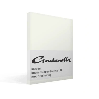 Afbeelding van Cinderella Weekend Kussensloop Met Rits Set van 2 Kussenslopen Katoen 40x80 cm Ivoor