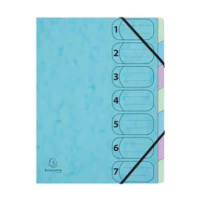 Afbeelding van Exacompta 56562E 8x Trieur Harmonika 7 comp. A4 AQUAREL