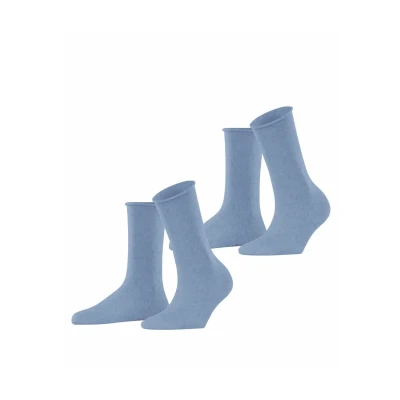Afbeelding van Esprit 2 PACK Feinste Unifarben Rollrand Sokken jeans, Dames, Maat: 39 42, Jeans