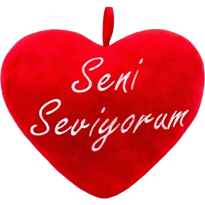 Afbeelding van BRUBAKER Seni Seviyorum pluche hart, rood, 32 cm