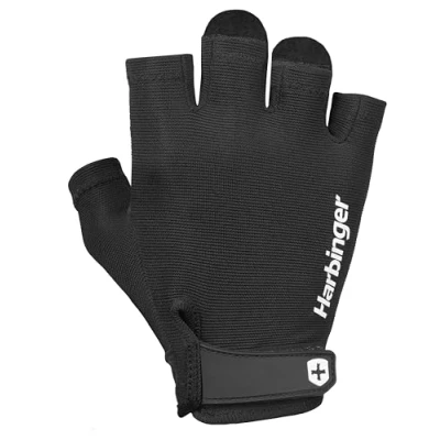 Afbeelding van Harbinger Power Gloves Fitness Handschoenen Heren &amp; Dames Deadlifting Leer L Unisex Zwart Gym Crossfit Training Krachttraining