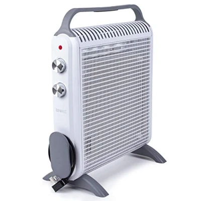 Afbeelding van Duronic HV180 Compacte elektrische radiator met Mica panelen, 1800 W, milieuvriendelijke verwarming in 1 min, instelbare thermostaat, automatische uitschakeling, 2 vermogensniveaus, olievrij