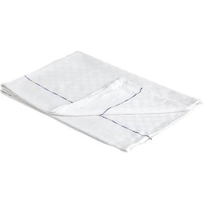 Afbeelding van Vogue diendoek wit met blauw accent