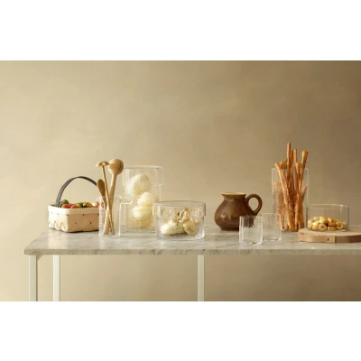 Afbeelding van L.S.A. Wicker Voorraadpot 12,5 cm Transparent / Glass