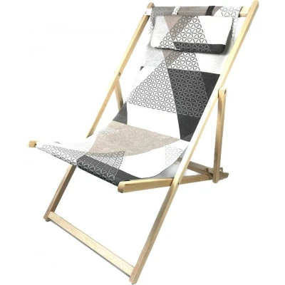 Afbeelding van Madison beachchair Triangle grey