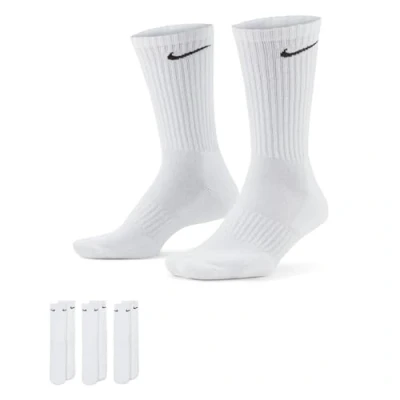 Image de Nike U Nk Everyday Cush Crew 6pr bd Chaussettes Homme, 100 blanc + gris 901 / blanc/noir, 42 46