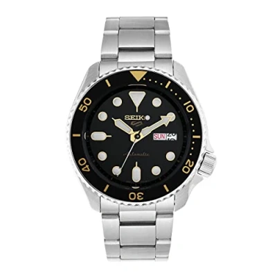 Afbeelding van Seiko heren analoog horloge 5 sport, zwart.