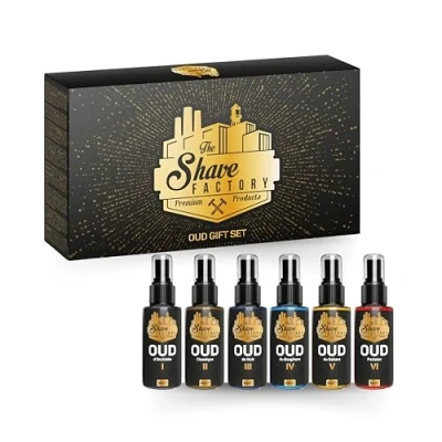 Afbeelding van The Shave Factory Luxe aftershave cadeauset elegante geurverzorgingsopties exclusieve set met 6 heerlijke eau de cologne 50 ml (set 3)