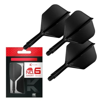 Afbeelding van Target K Flex Black NO6 Dart Flights Short