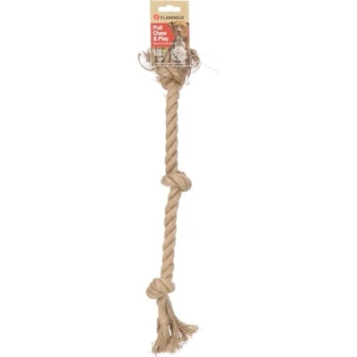 Afbeelding van Flamingo Hondenspeelgoed Touw Met 3 Knopen 52CM