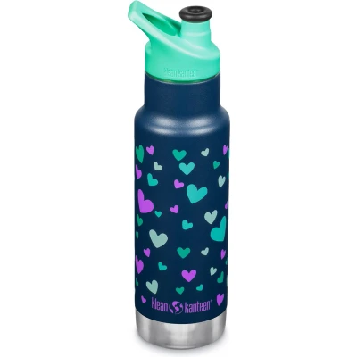 Afbeelding van Klean Kanteen Kid thermosfles 355 ml blauwe hartjes
