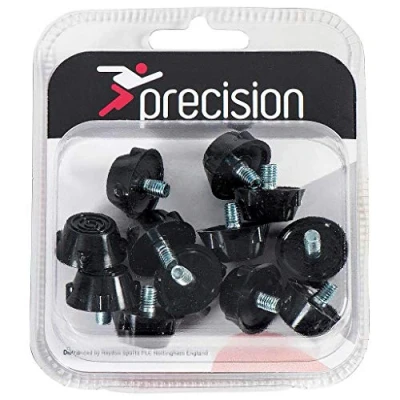 Afbeelding van Rugbynoppen rubber Ultra Flat 10 mm Zwart 12 Stuks