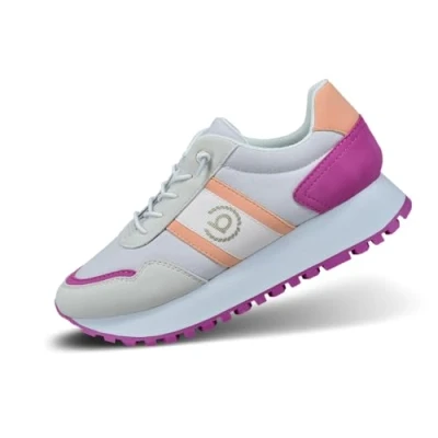Afbeelding van bugatti Sneakers laag, Dames, Maat: 37, White/multicolour Imitatieleer/ textiel