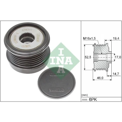 Afbeelding van INA 535 0373 10 Dynamovrijloop Speciaal gereedschap voor montage noodzakelijk