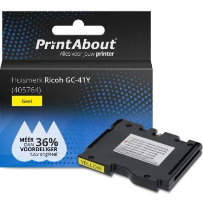 Afbeelding van Huismerk Ricoh GC 41Y (405764) Inktcartridge Geel