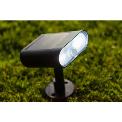 Afbeelding van Lutec GINBO 6938405330 Wandlamp op zonne energie met bewegingsmelder LED 7 W Warmwit tot koudwit Zwart
