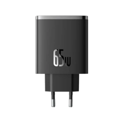 Afbeelding van Baseus Cube Pro Trio Power Adapter 2x USB A / C 65W Zwart