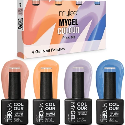 Afbeelding van Mylee Gel Nagellak Set 4x10ml [Pick Me] UV/LED Gellak Nail Art Manicure Pedicure, Professioneel &amp; Thuisgebruik Langdurig en gemakkelijk aan te brengen