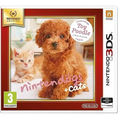 Image de nintendo nintendogs + cats: toy poodle &amp; new friends(selects), 3ds de base anglais jeu vidéo (nintendogs cats (poodle nf) select
