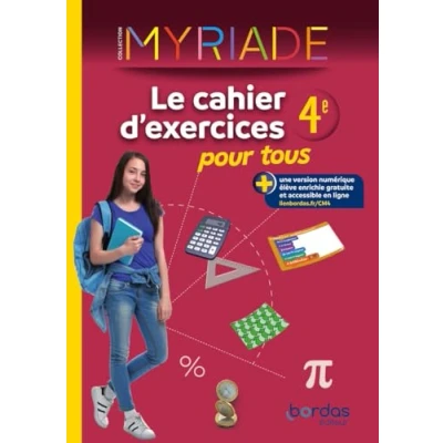 Afbeelding van MYRIADE MATHS 4E CAHIER D&#039;EXERCICES POUR TOUS