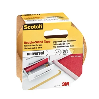 Afbeelding van Scotch Dubbelzijdige Plakband Voor Tapijt En Vinyl Universal, Ft 50 Mm X 7 M, Blisterverpakking