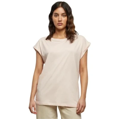 Afbeelding van Urban Classics Extended Shoulder Tshirt basic, Dames, Maat: Medium, Pink