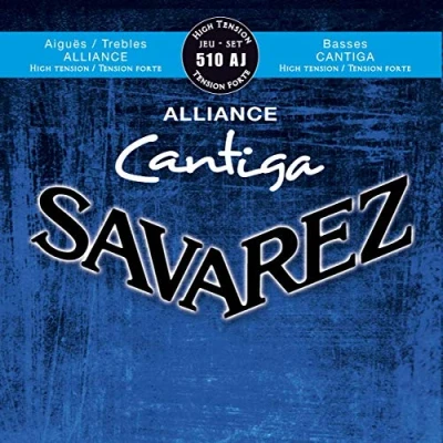 Afbeelding van Savarez Cantiga 510 AJ high tension Nylon, Bässe verzilvert Klassieke gitaarsnaren