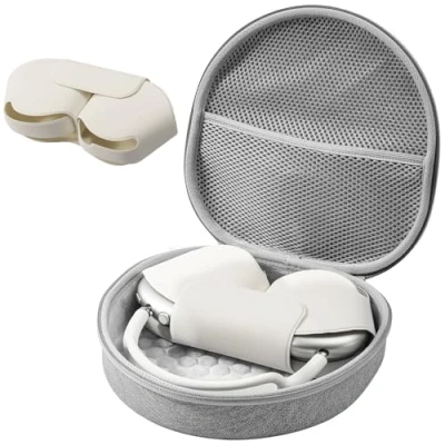 Afbeelding van ProCase Harde hoes voor Apple AirPods Max, hoofdtelefoon reistas met in slaapmodus en netvak, nieuwe Max draagbare beschermhoes grijs