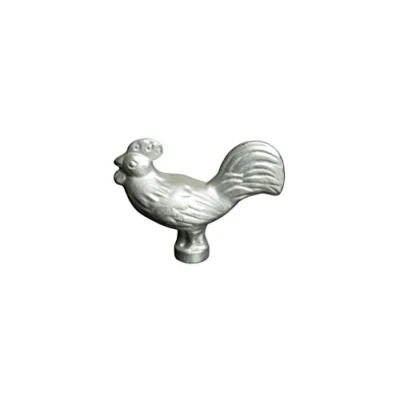 Afbeelding van STAUB Accessoires dierenknop &quot;Kip&quot;, roestvrij staal, 6 x 2 4 cm, grijs