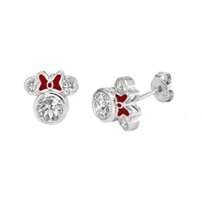 Afbeelding van Kaguyo oorbellen 925 sterling zilver met amethist blauw roze Zirkonia schattige muis voor vrouwen meisjes kinderen verjaardagscadeau schattig ontwerp, Cubic Zirkonia,