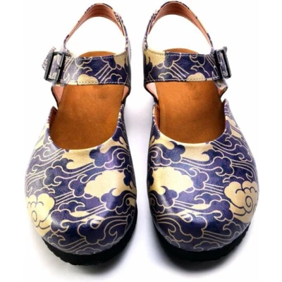 Afbeelding van GOBY Clouds Clogs Slippers Hoge kwaliteit Handmade Meisjesprint Maat 39