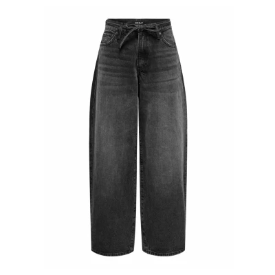 Afbeelding van Only Jeans Onlgianna Mw Straight Dnm Dot980 No 15347094 Washed Black Dames Maat W25 X L32
