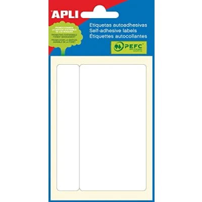 Afbeelding van Apli Witte Etiketten Ft 53 X 100 Mm (b H), 6 Stuks, 1 Per Blad (2687) Etiket