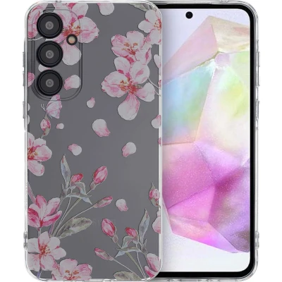 Afbeelding van iMoshion hoesje Geschikt voor Samsung Galaxy A35 Siliconen Design Meerkleurig / Blossom