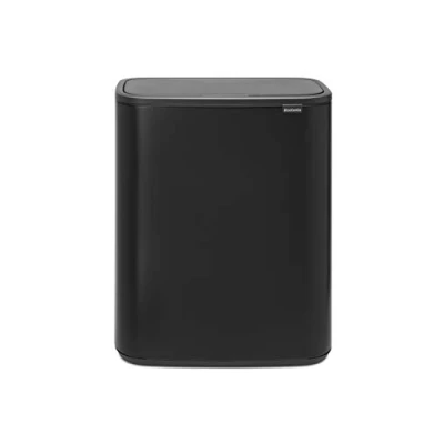 Image de Brabantia Bo Pedal Bin 2 x 30 Litres Noir Mat