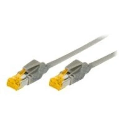 Afbeelding van Tecline Patchkabel S/FTP, PiMF, Cat 6a, grijs, 1,5 m Voor 10 Gigabit/s, halogeenvrij, met Draka kabel en (S/FTP, CAT6a, 1.50 m), Netwerkkabel