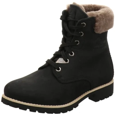 Afbeelding van Panama Jack Veterboots, Dames, Maat: 36, Black Leer