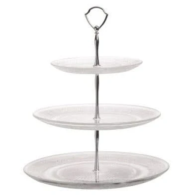 Afbeelding van Cosy &amp; Trendy Etagere / Serveertoren Retro Glas ø 29 cm 3 Laags