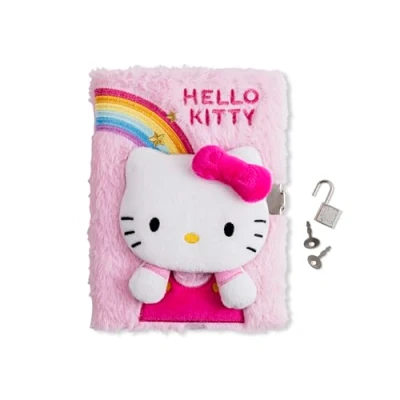 Afbeelding van Hello Kitty Girls 3D dagboek met A5 gelinieerd pluche voor school