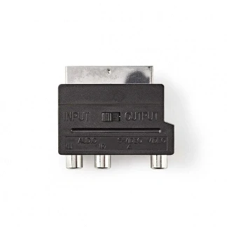 Afbeelding van SCART adapter Nedis (Schakelaar, S video, 3x tulp)