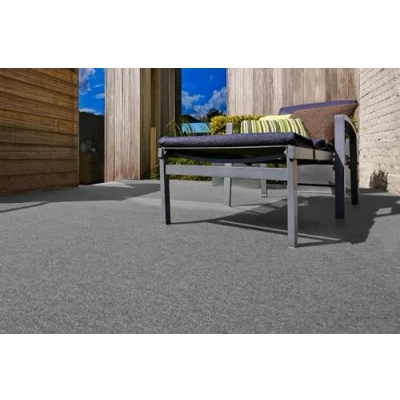 Afbeelding van andiamo Kunstgras voor buiten, waterdoorlatend, weerbestendig, drainagennoppen, uv bestendig, balkon en tuin, kleur: grijs, afmeting: 100 x 200 cm