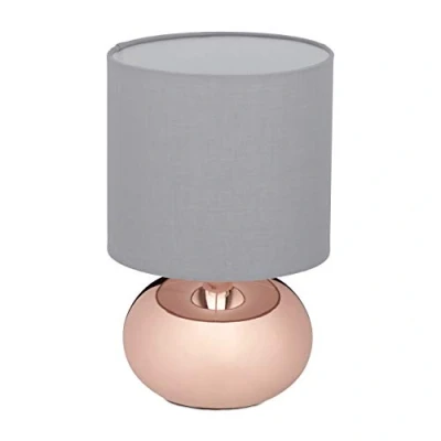 Afbeelding van Relaxdays tafellamp touch nachtlamp modern dimbaar E14 schemerlamp lamp koperen
