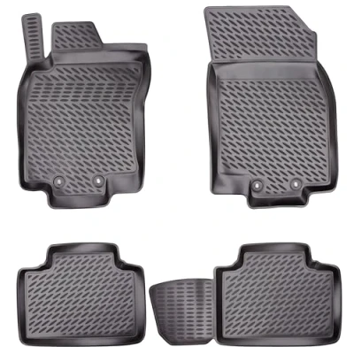Afbeelding van Elmasline Opel Astra H Design 3D rubberen matten set bouwjaar 2004 2009 extra hoge rand 5 cm